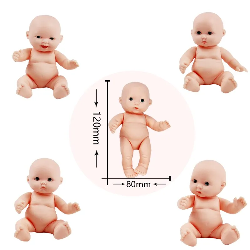 12cm many styles Silicone mulation baby Doll toy Newborn Boy Girl Soft Emulated reborn baby doll Children Gift Toy Birthday Gift