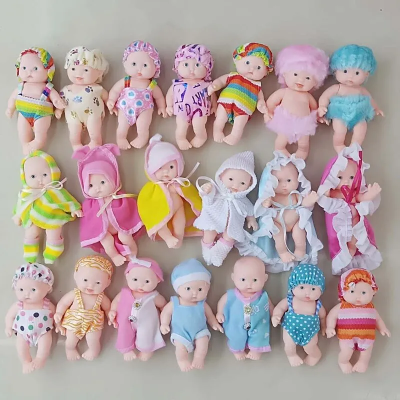 12cm many styles Silicone mulation baby Doll toy Newborn Boy Girl Soft Emulated reborn baby doll Children Gift Toy Birthday Gift