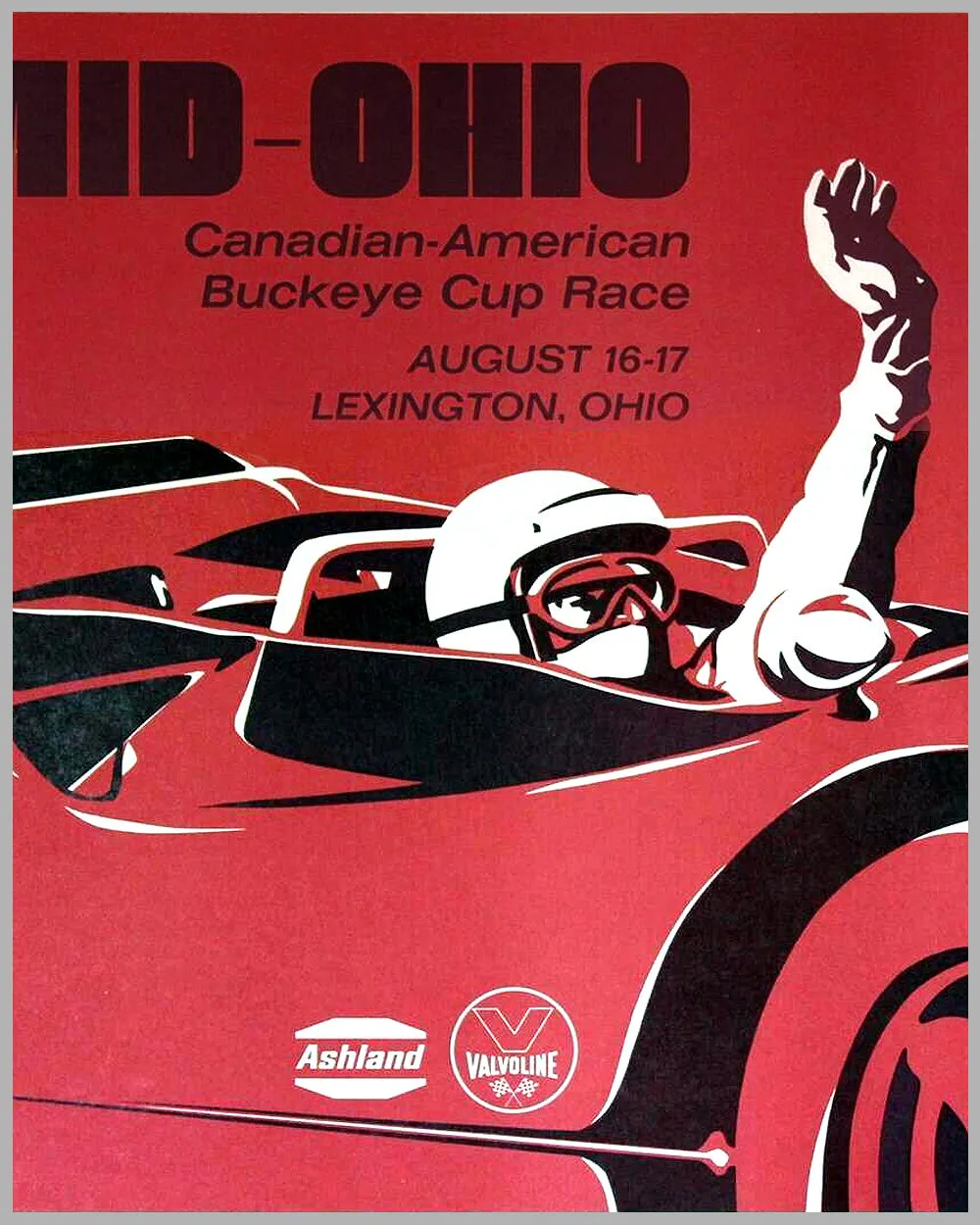 1969 Mid-Ohio Can-Am Buckeye Cup Race original event poster