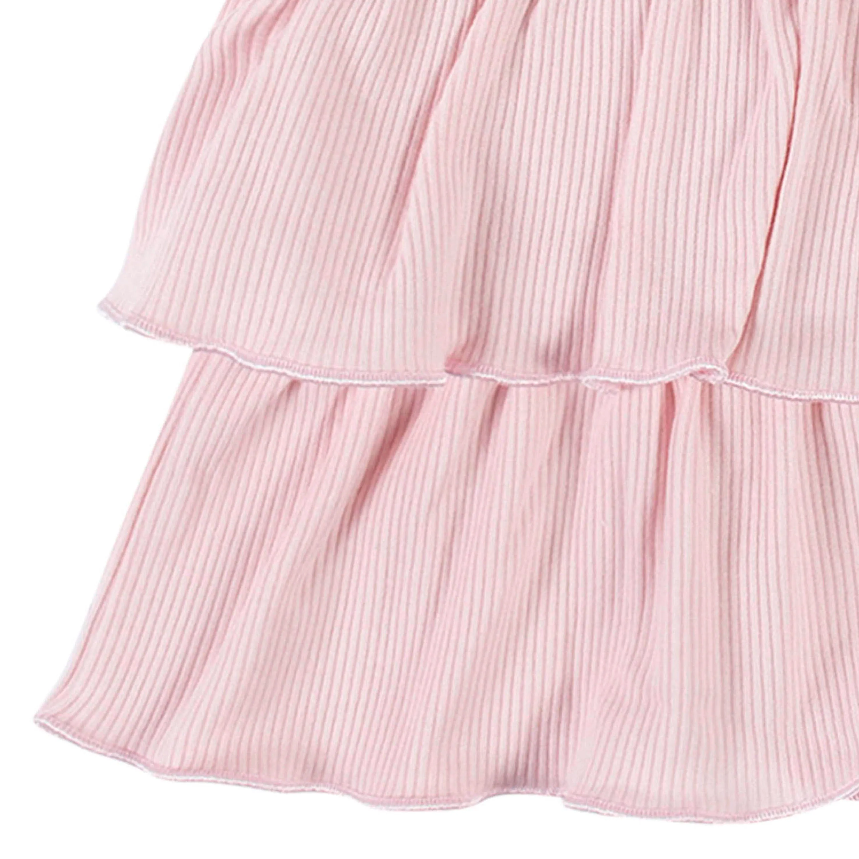 2-Piece Baby Girls Pink Dress & Diaper Cover