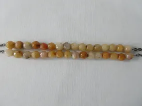 20A62 -Orange Ball Stone Necklace