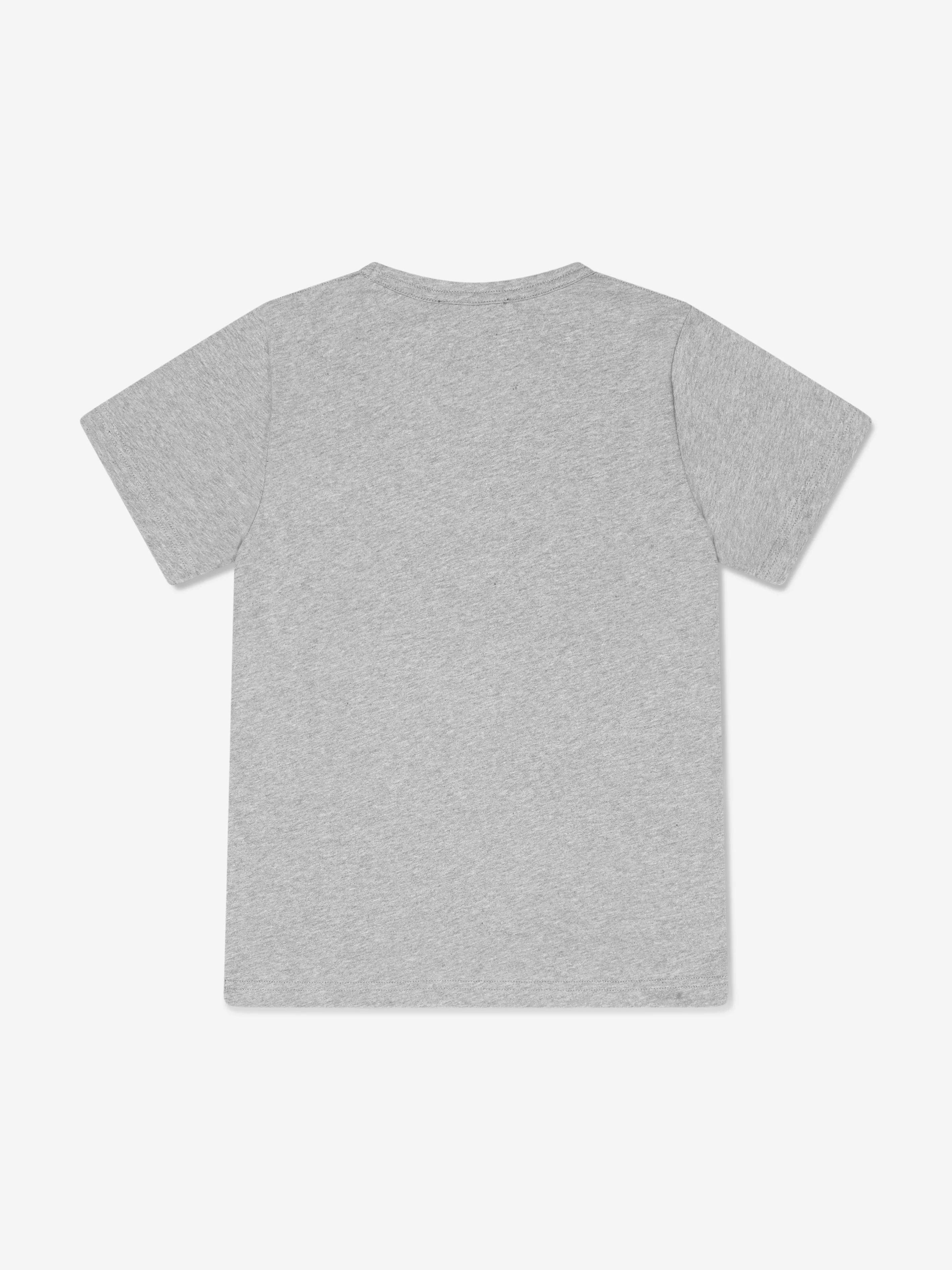 Acne Studios Kids Mini Nash Face Logo Patch T-Shirt in Grey