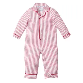 Baby's Twill Romper in Antique Red Ticking