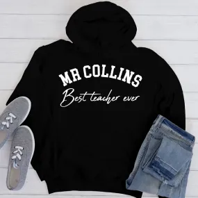 Best Teacher Ever College Personalised Hoodie