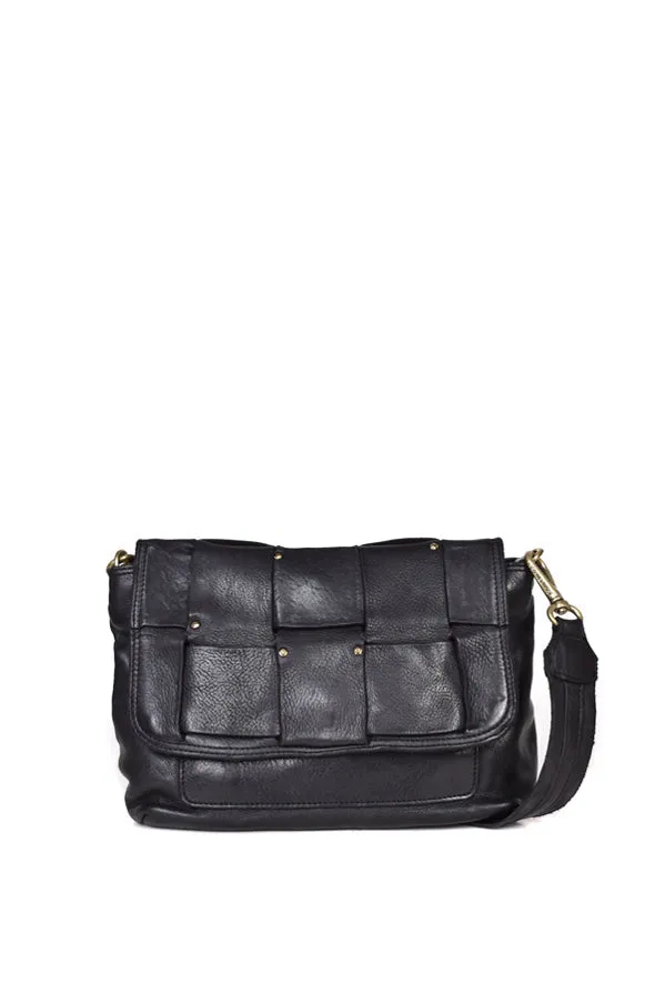 Campomaggi Woven Crossbody - Black