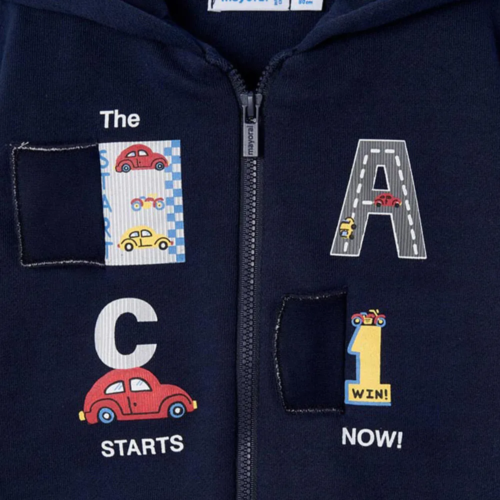 Car Zip Up Sweatshirt Hoodie | Mayoral