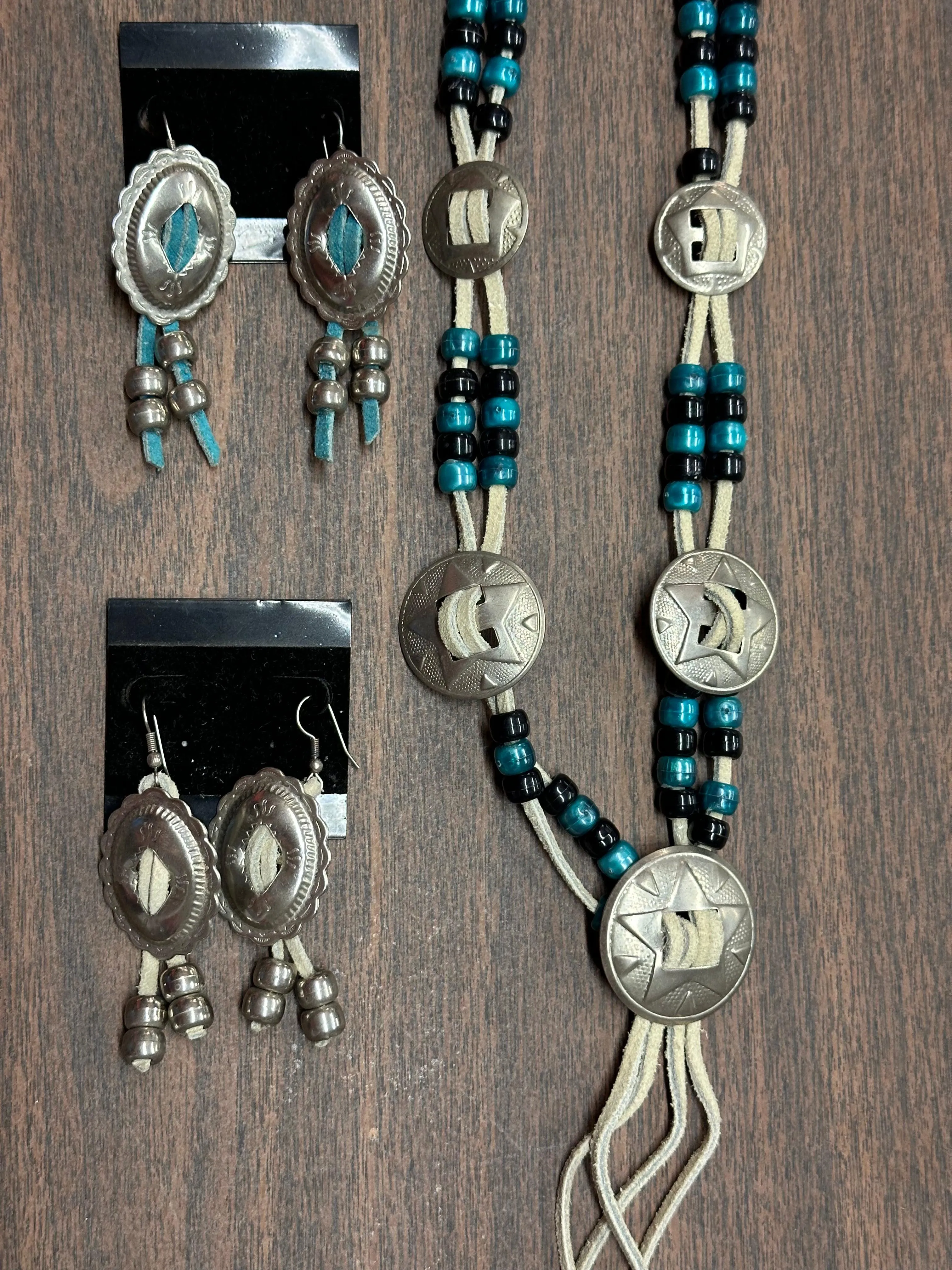 Concho Necklace and earrings