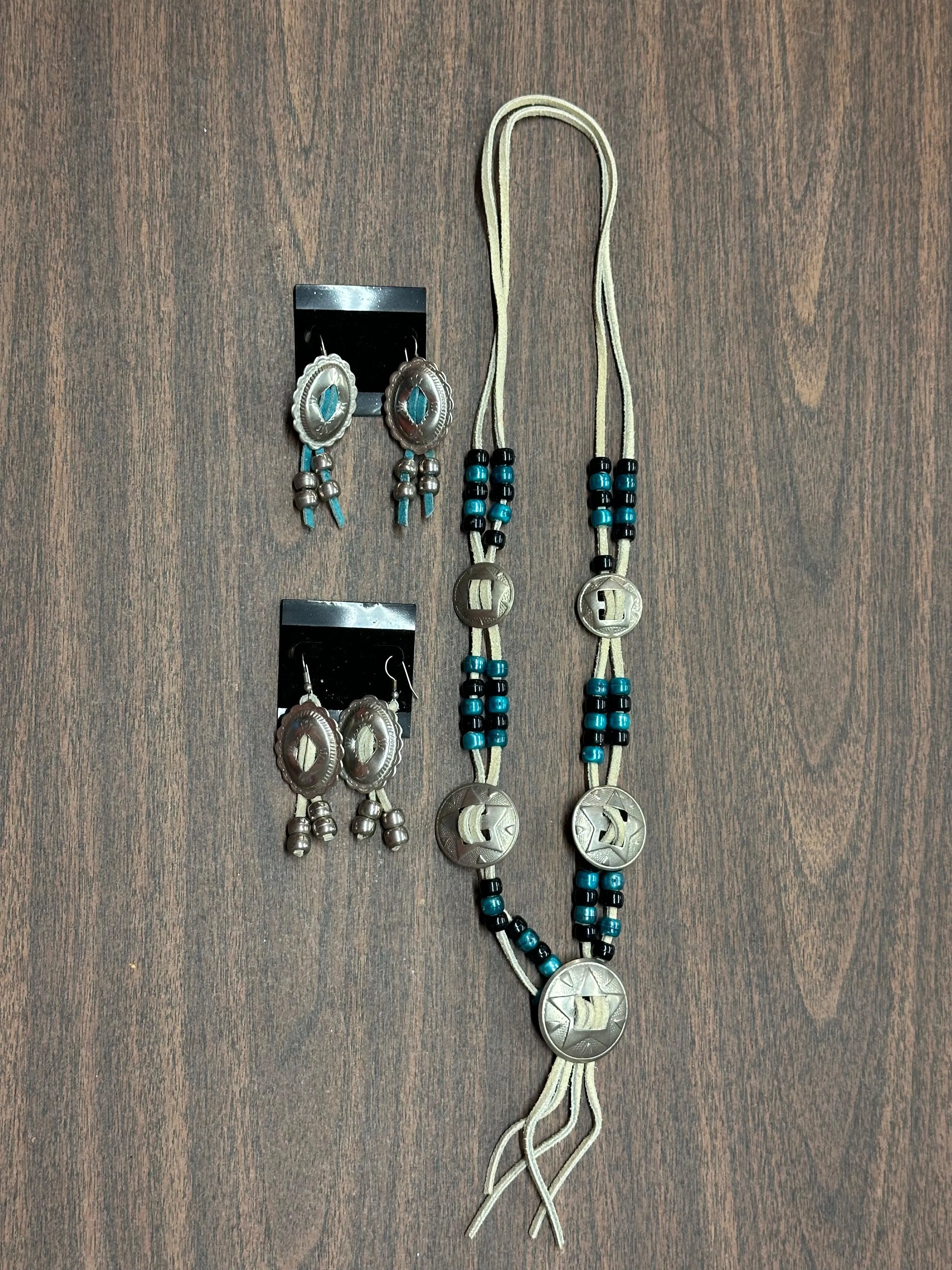 Concho Necklace and earrings