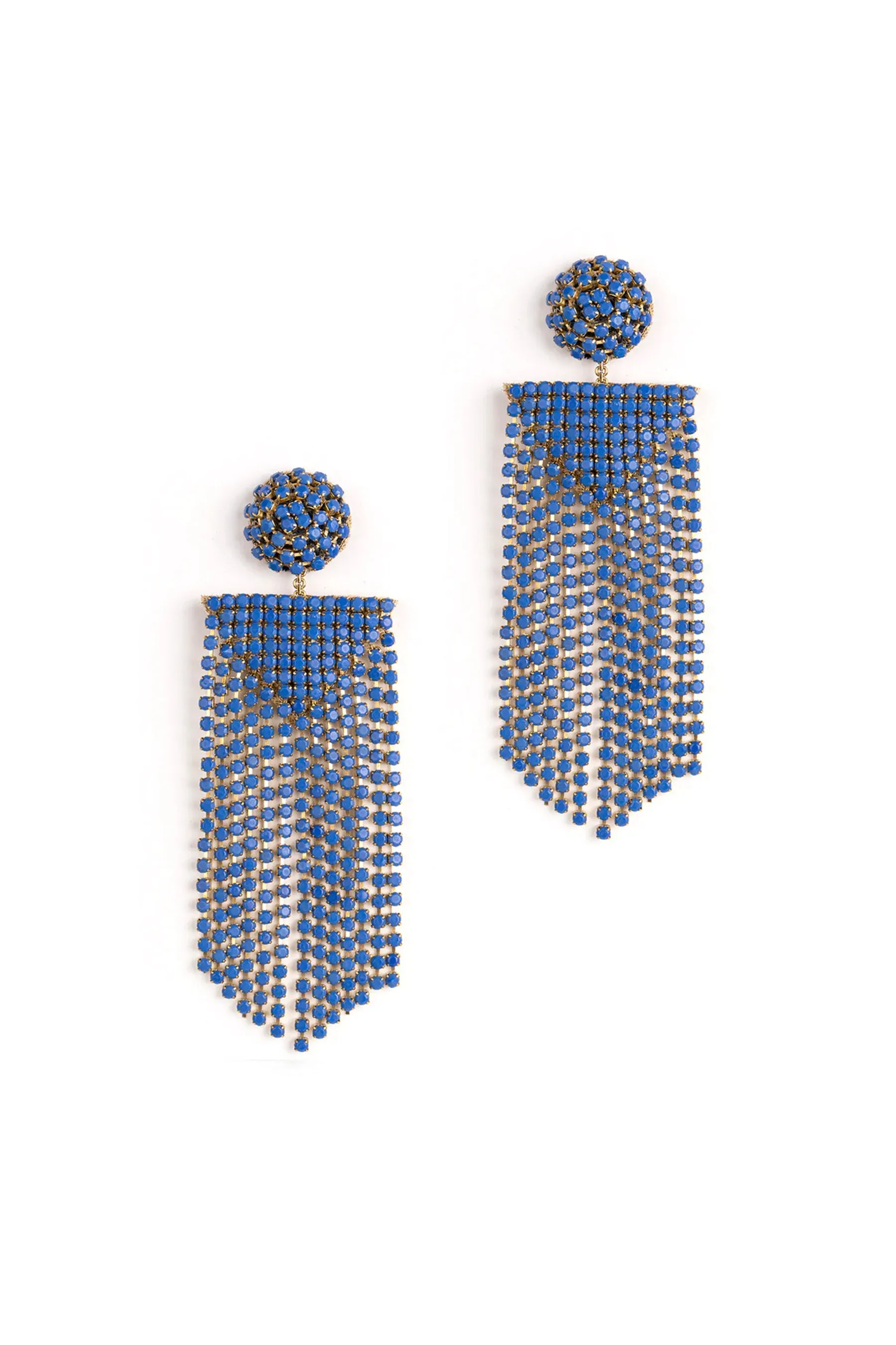 Deepa Gurnani Fanning Earring - Denim