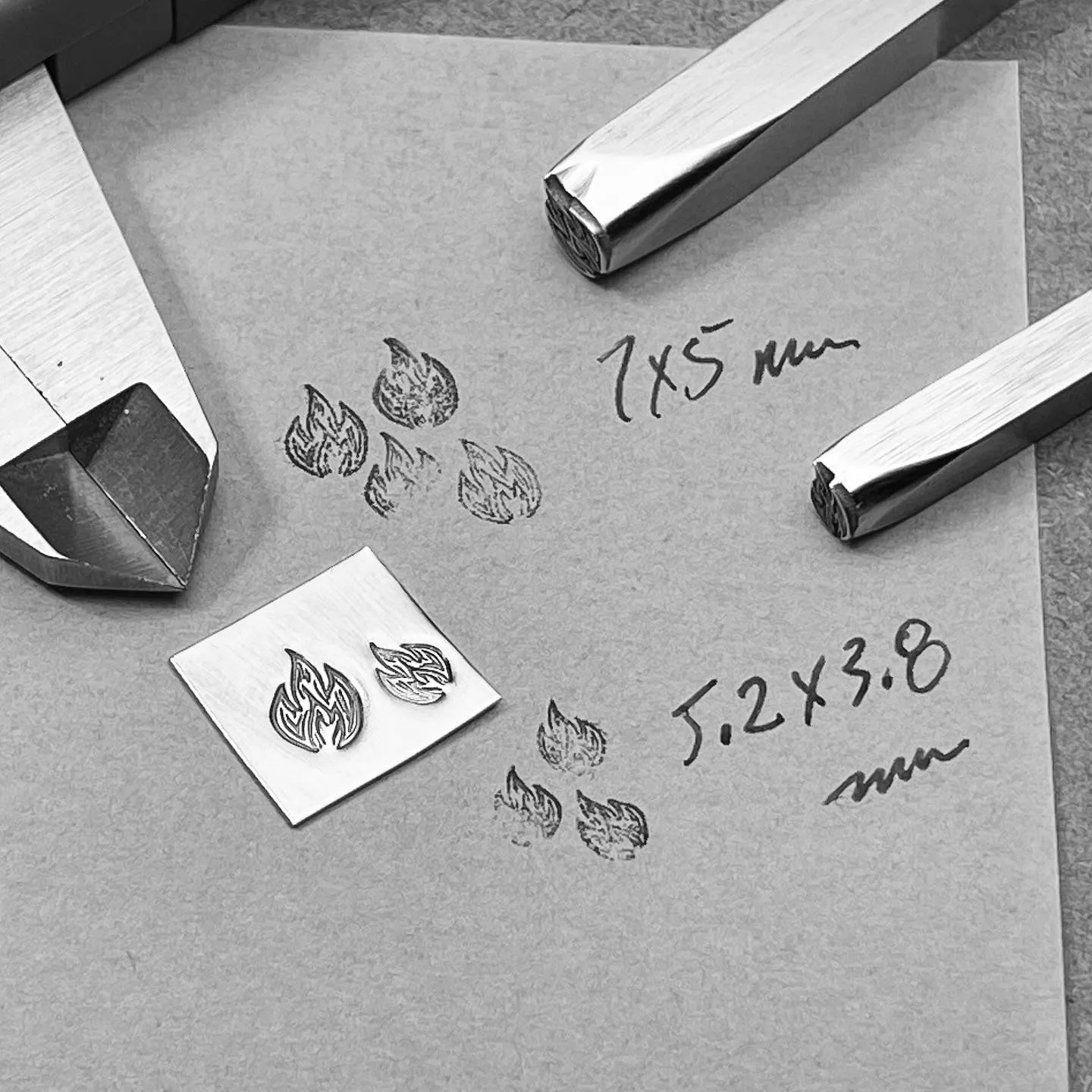 DuoFlame! Hot! Engraved Metal Hand Stamp Handmade.