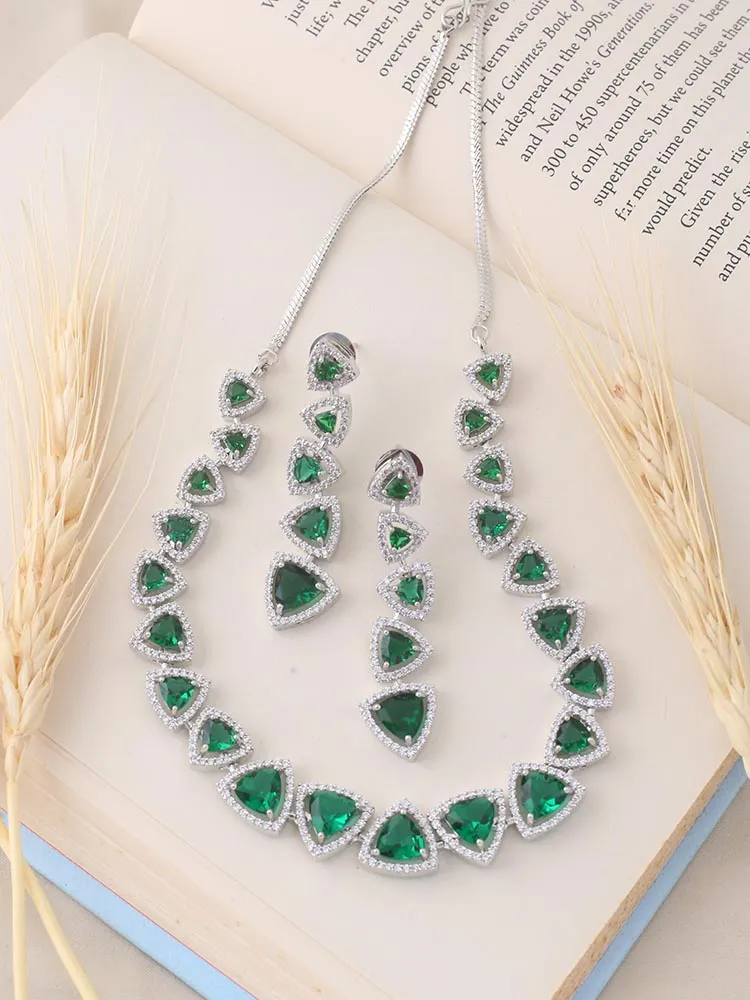 Emerald  Elisheba Zirconia Jewellery Set