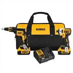 Factory Refurbished Dewalt 20V MAX* XR® Drywall Screwgun & Impact Driver Kit (4.0Ah) DCK267M2