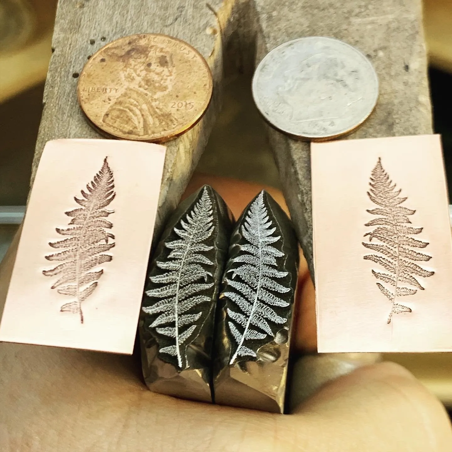 Ferns Full Supersized! Metal Hand Stamp.