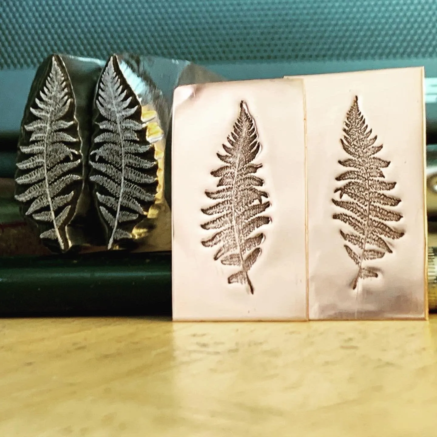 Ferns Full Supersized! Metal Hand Stamp.