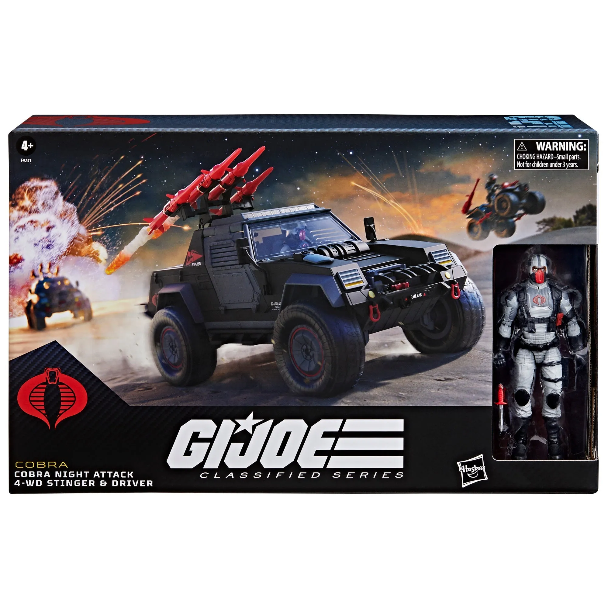 G.I. Joe Classified Series #120, Cobra Night Attack 4-WD Stinger & Driver - Presale