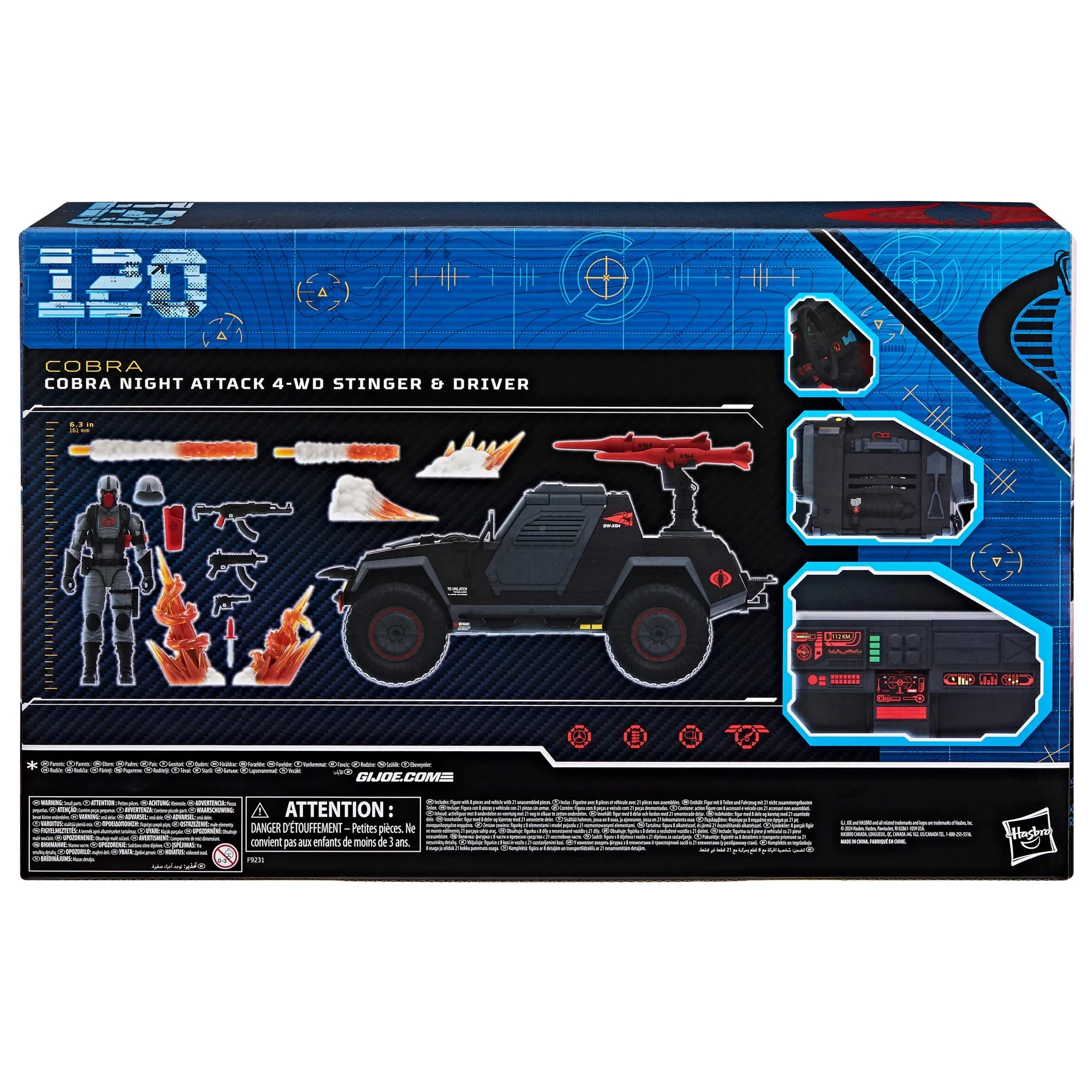 G.I. Joe Classified Series #120, Cobra Night Attack 4-WD Stinger & Driver - Presale