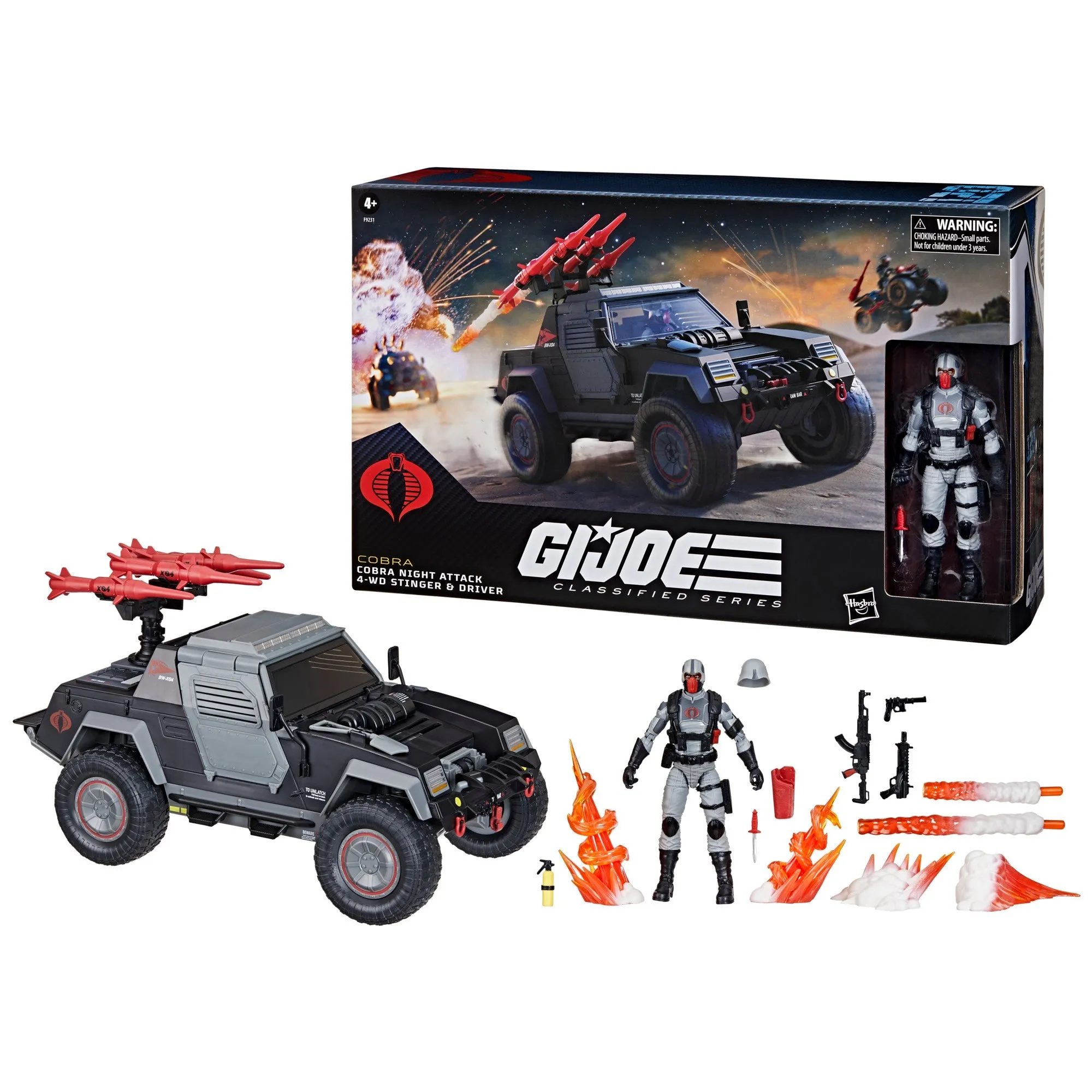 G.I. Joe Classified Series #120, Cobra Night Attack 4-WD Stinger & Driver - Presale