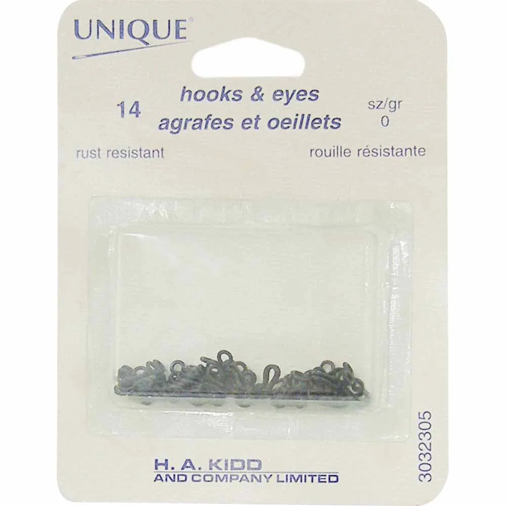 Hook & Eye Size .0 Black- 3032305