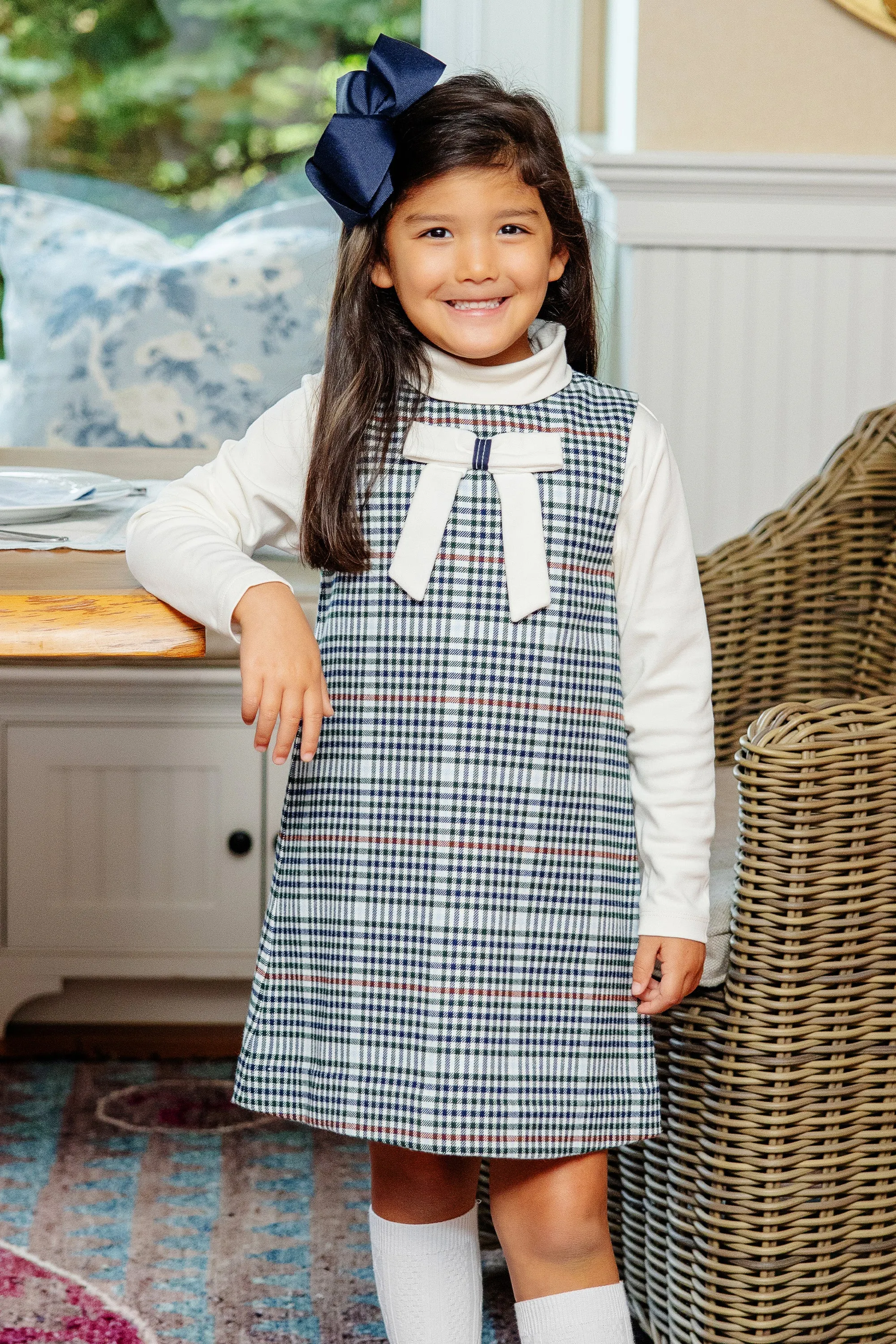 Jill Jumper - Highgate Houndstooth with Palmetto Pearl Bow