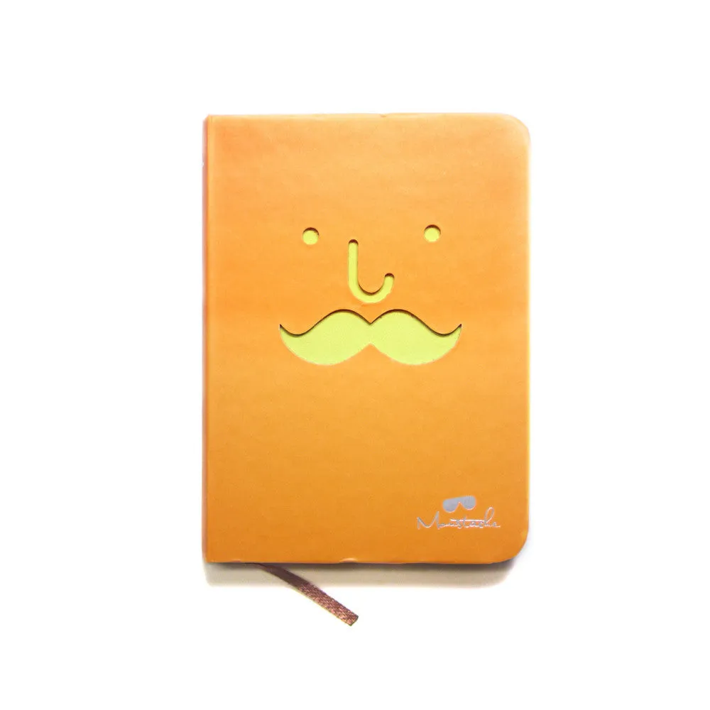 Little Mustache Notebook (Orange)