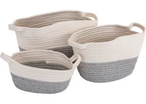 MTA Spaces - Woven Cotton Baskets - Set of 3