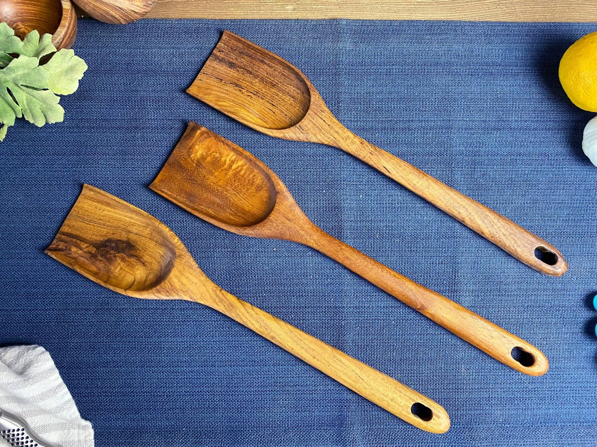 Rustic Handle Wooden Scraping Spoon