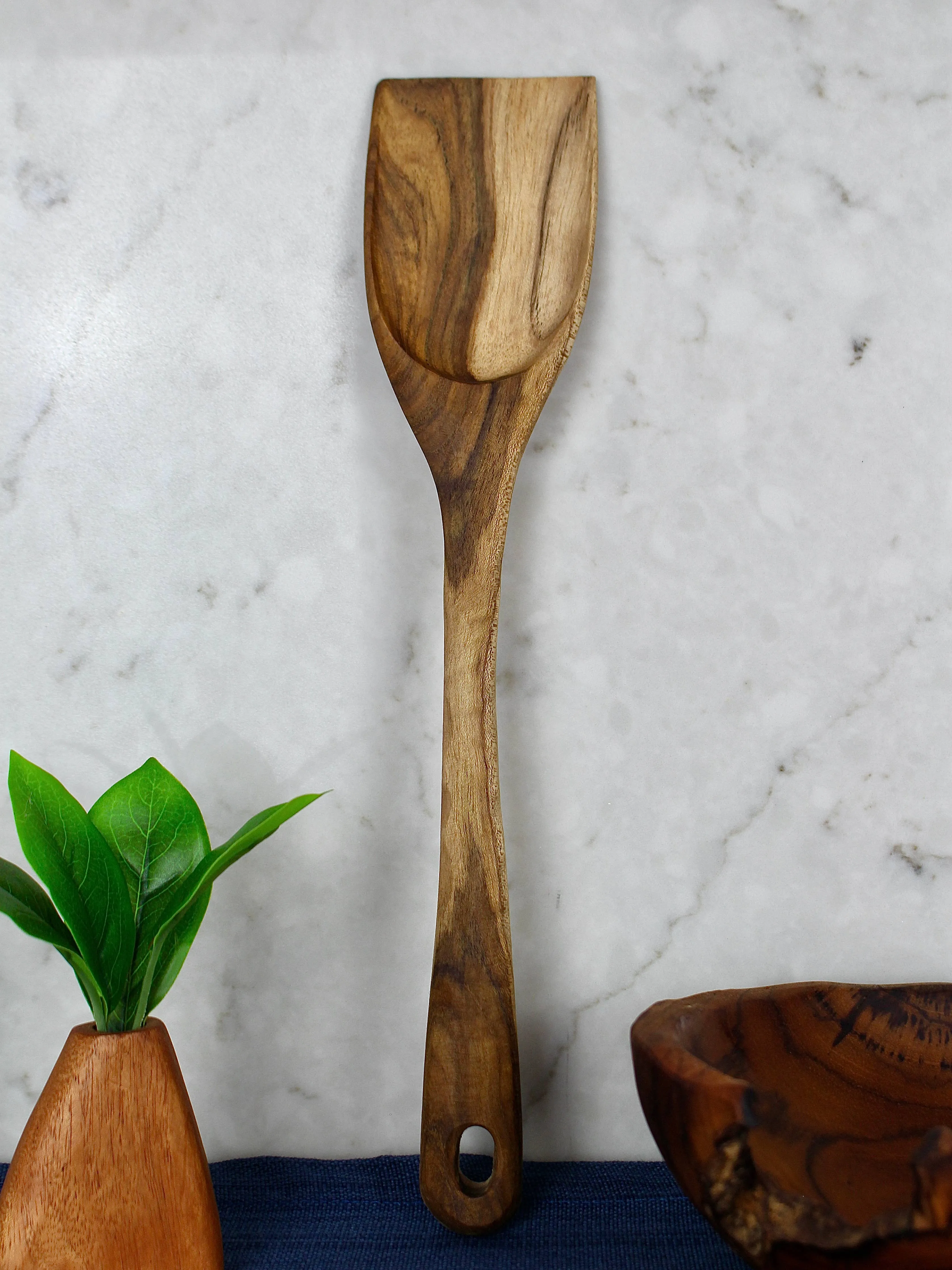 Rustic Handle Wooden Scraping Spoon