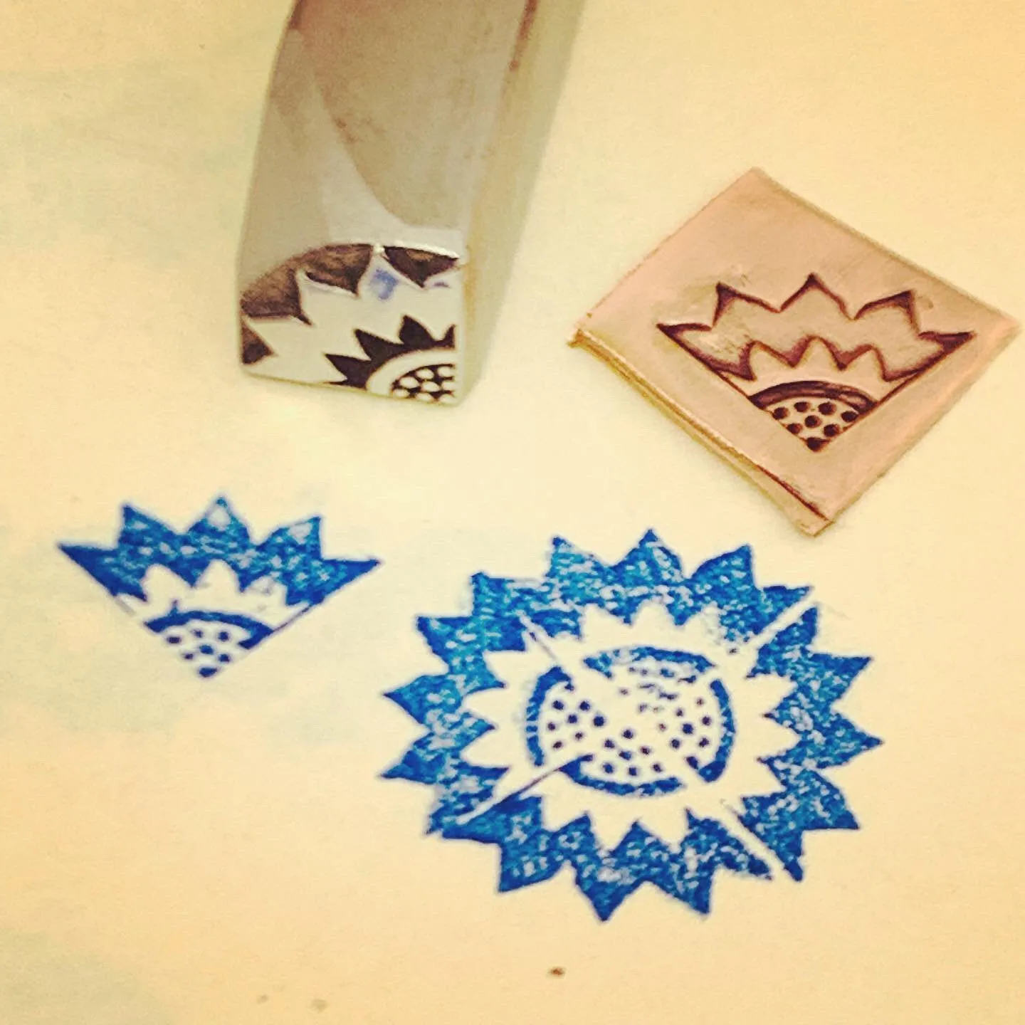 Sunflower Corner! Engraved Metal Hand Stamp.