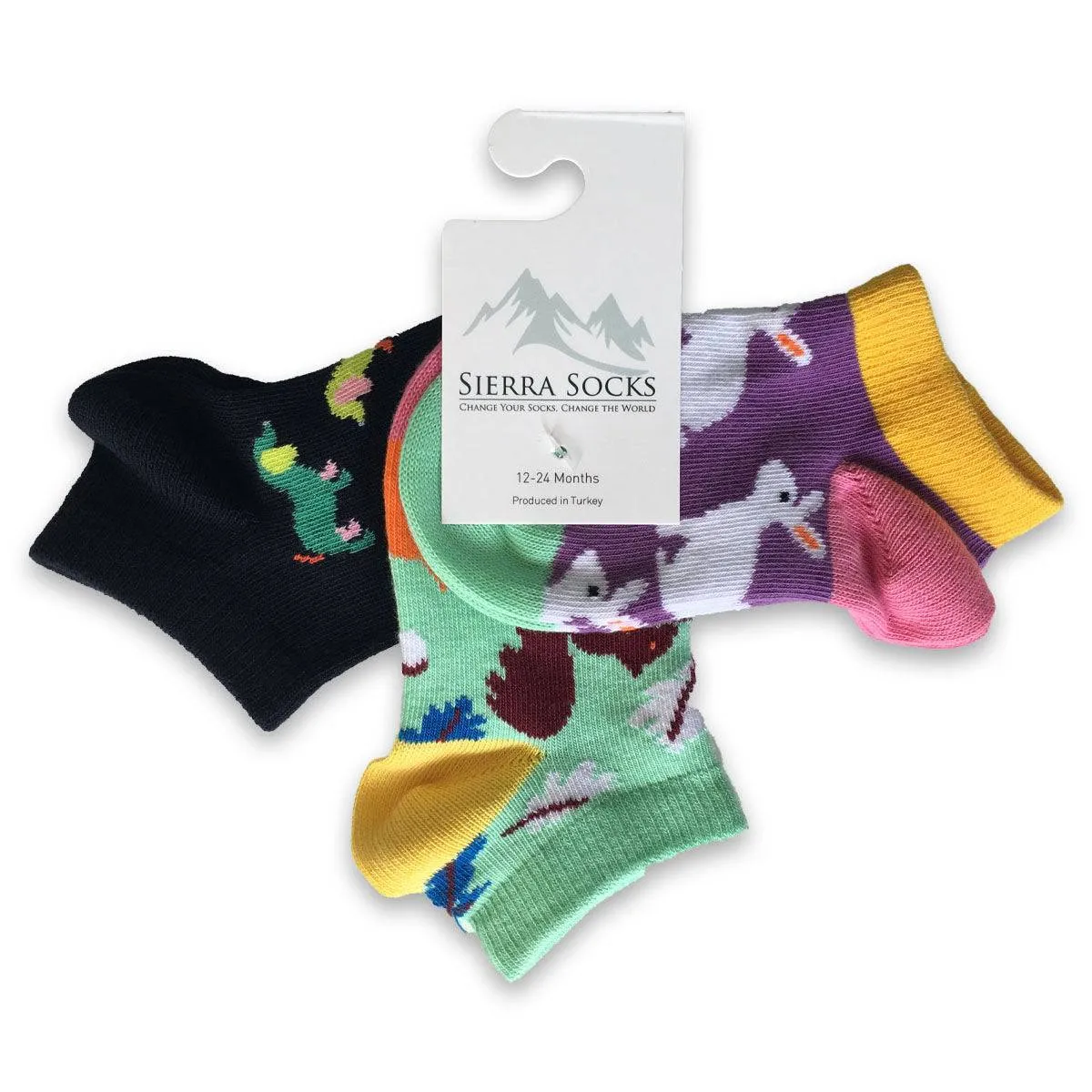 Toddler Cotton Ankle Socks Assorted 3-Packs - So Cute!