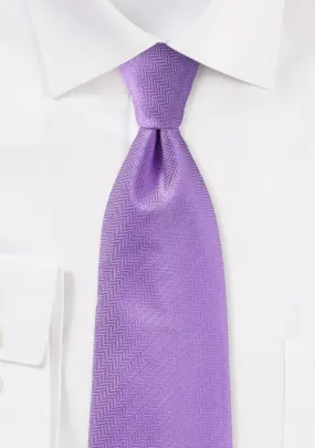 Violet Herringbone Necktie